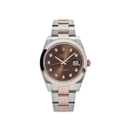 Rolex Datejust 126301-0003 Rose Gold Stainless Steel Chocolate Diamond Dial (2023)