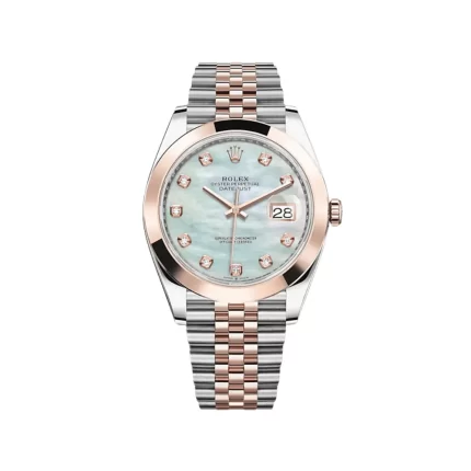 Rolex Datejust 126301 Stainless Steel Rose Gold Mother of Pearl Diamond Dial Jubilee