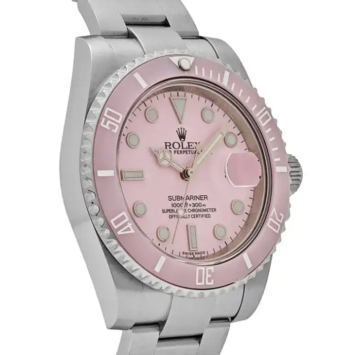 Rolex Submariner Date 116610LN Stainless Steel With Aftermarket Custom Made Pink Dial - 图片 6