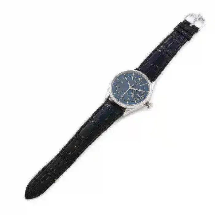 Rolex Cellini Date White Gold Blue Dial Mens Watch 50519-L - 图片 4