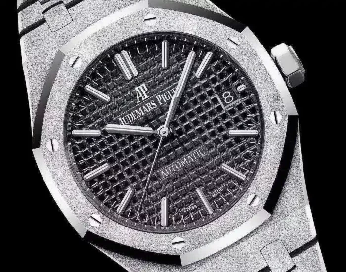 Audemars Piguet Oak Frosted Gold Selfwinding, Black dial, 37mm,White gold, 15454BC.GG.1259BC.03 - 图片 4