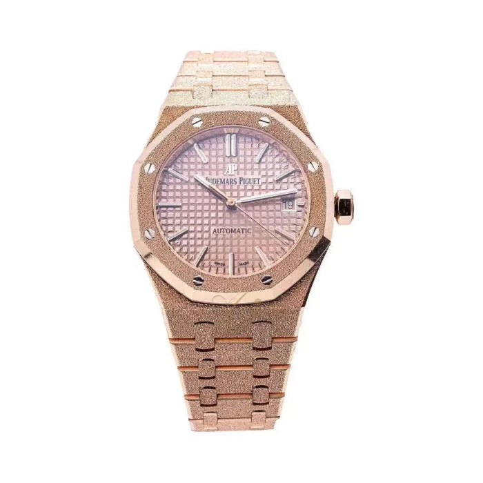 Audemars Piguet Oak Frosted Gold, Rose dial, 37mm, 18k Rose gold, 15454OR.GG.1259OR.03 - 图片 3