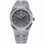 Audemars Piguet Oak Frosted Gold Quartz Black dial, 33mm, 18k White gold, 67653BC.GG.1263BC.02 - 图片 2