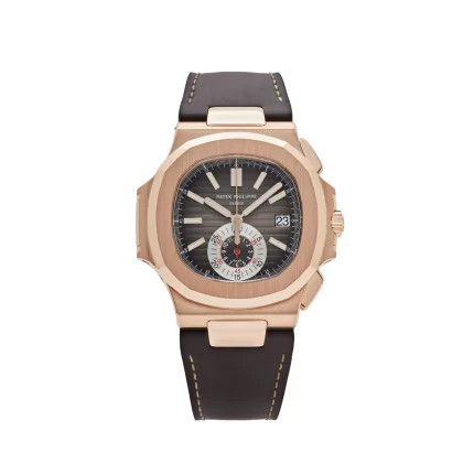 Patek Philippe Nautilus 5980R-001 Chronograph Date Rose Gold Brown Dial