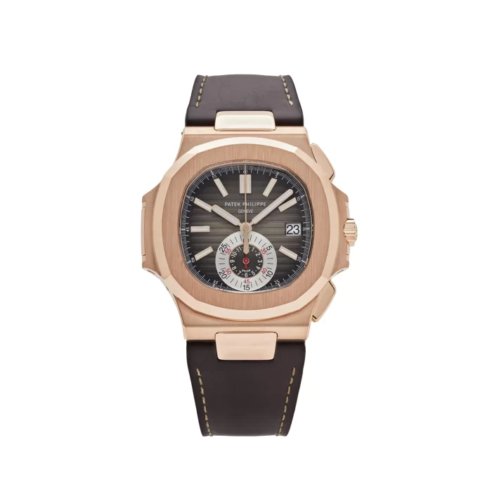 Patek Philippe Nautilus 5980R-001 Chronograph Date Rose Gold Brown Dial - 图片 1