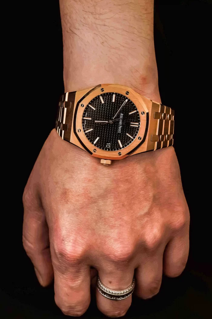Audemars Piguet Oak Selfwinding, 41mm, 18k Rose Gold, Black Dial, 15500OR.OO.1220OR.01 - 图片 6