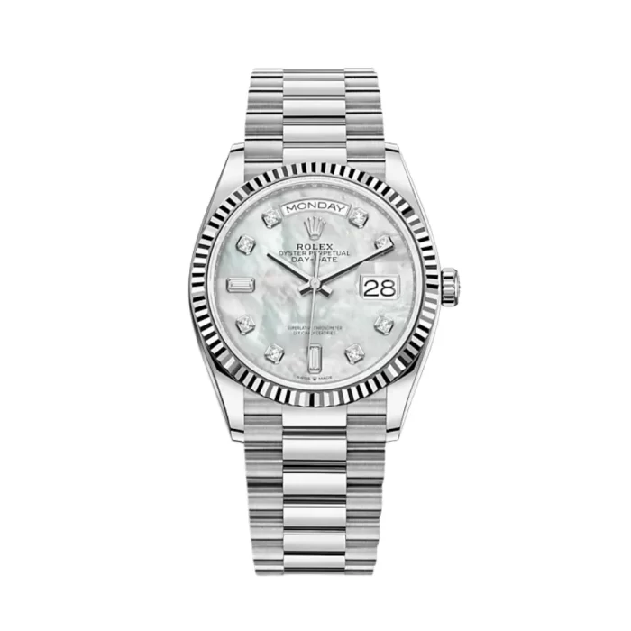 Rolex Day-Date 128239 White Gold MOP Diamond Dial - 图片 2