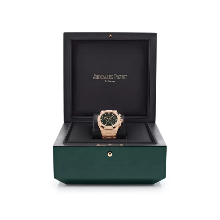 Audemars Piguet Royal Oak 26240OR.OO.1320OR.04 Selfwinding Chronograph '50th Anniversary' Rose Gold Khaki Green Dial - 图片 4