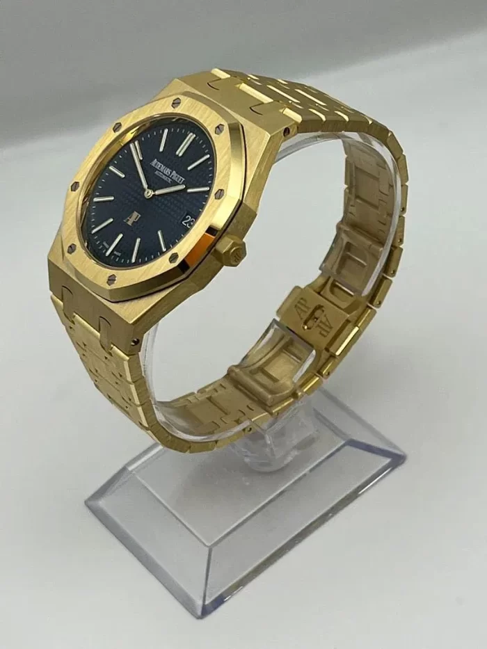 Audemars Piguet Royal Oak 15202BA.OO.1240BA.01 'Jumbo' Extra Thin Yellow Gold Blue Dial (2021) - 图片 3
