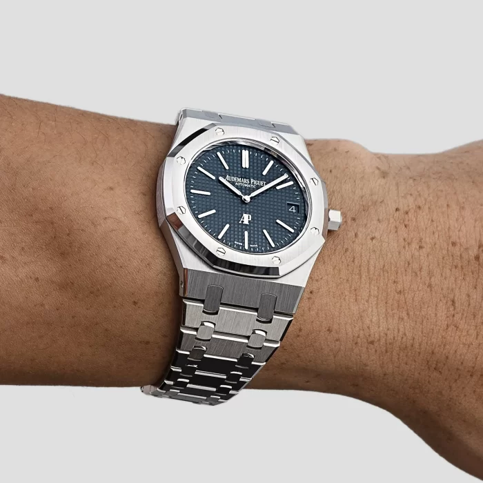 Audemars Piguet Royal Oak 16202ST.OO.1240ST.02 'Jumbo' Extra-Thin Stainless Steel Blue Dial - 图片 5