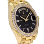Rolex Day-Date 228348RBR Yellow Gold Diamond Bezel Black Onyx Dial - 图片 2