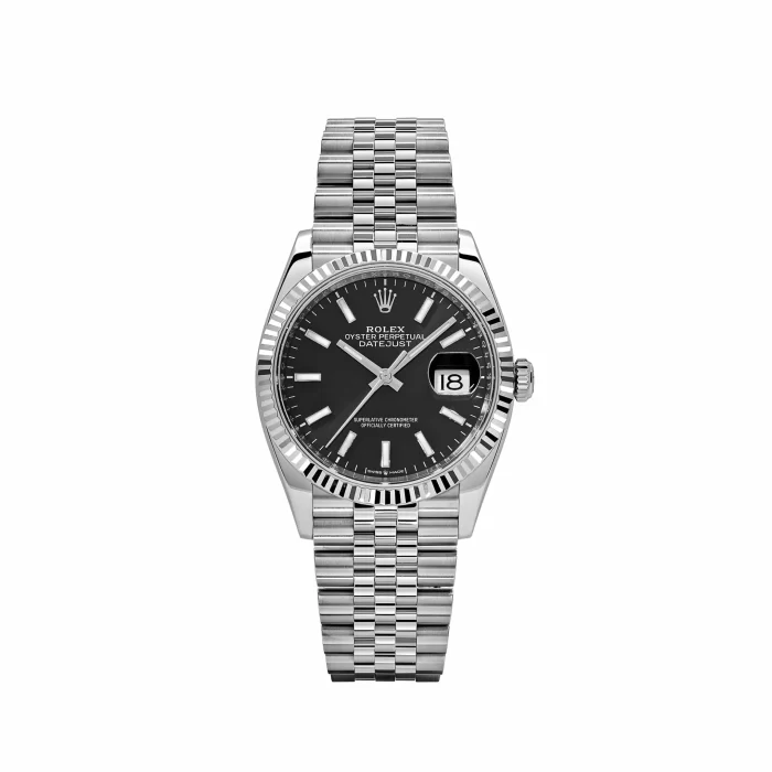 Rolex Datejust 126234 White Gold Stainless Steel Black Dial Jubilee - 图片 1
