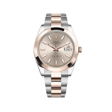 Rolex Datejust 126301 Stainless Steel Rose Gold Sundust Dial