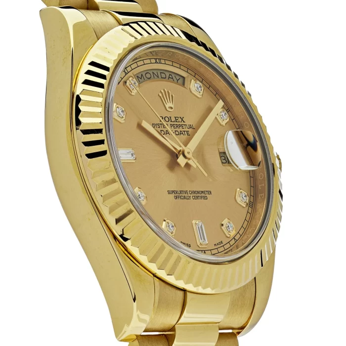 Rolex Day-Date 218238 Yellow Gold Champagne Diamond Dial - 图片 3