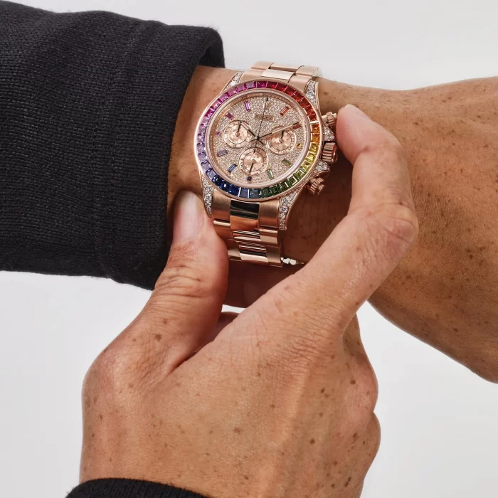 Rolex Daytona 116595RBOW 'Rainbow' Rose Gold Pave Diamond Dial Sapphire Bezel - 图片 2