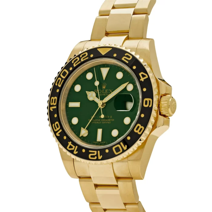 Rolex GMT-Master II 116718 Yellow Gold Green Dial Black Bezel - 图片 2