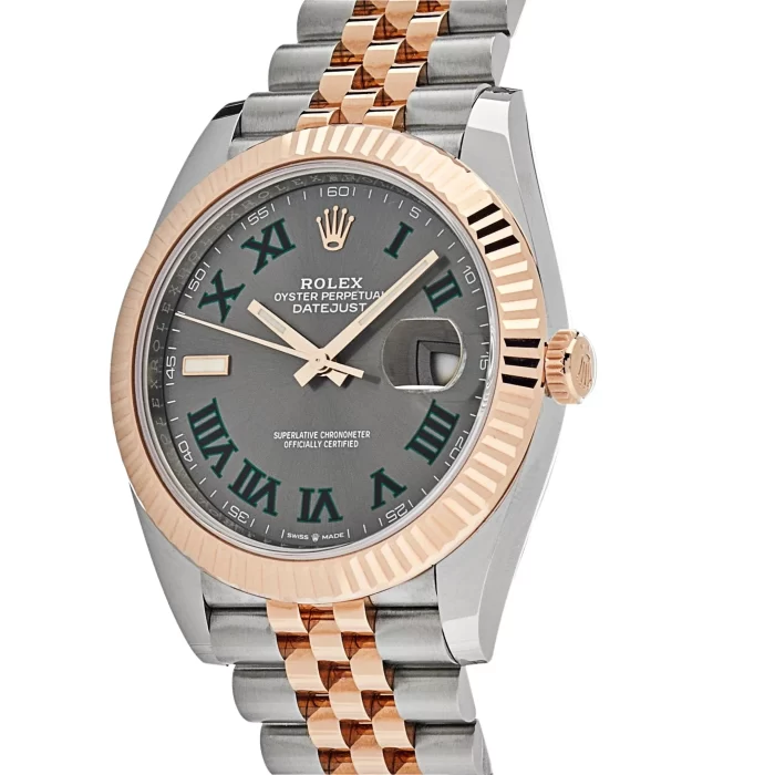 Rolex Datejust 126331 Rose Gold Stainless Steel Wimbledon Dial Jubilee - 图片 3