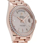 Rolex Day-Date 228345RBR Rose Gold Diamond Bezel Sundust Diamond Dial - 图片 4