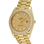 Rolex Day-Date 228348RBR Yellow Gold Diamond Bezel Champagne Diamond Dial - 图片 3
