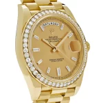 Rolex Day-Date 228348RBR Yellow Gold Diamond Bezel Champagne Diamond Dial - 图片 4