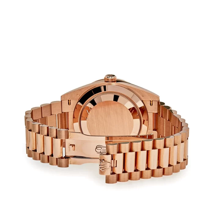 Rolex Day-Date 228345RBR Rose Gold Olive Green Dial Diamond Bezel - 图片 5