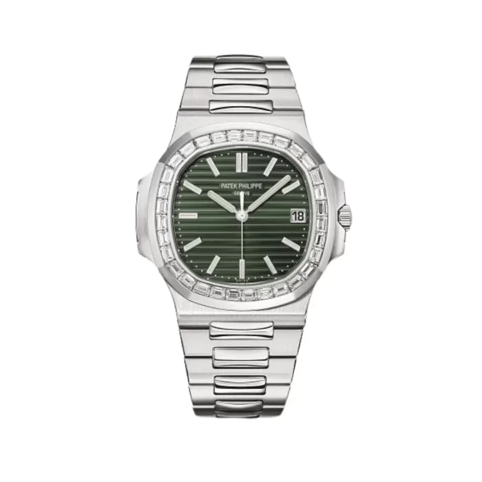 Patek Philippe Nautilus 5711/1300A Stainless Steel Green Dial Diamond Bezel - 图片 1