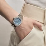 Audemars Piguet Royal Oak 77451ST.ZZ.1361ST.01 Selfwinding '50th Anniversary' Stainless Steel Light Blue Dial Diamond Bezel (2023) - 图片 7