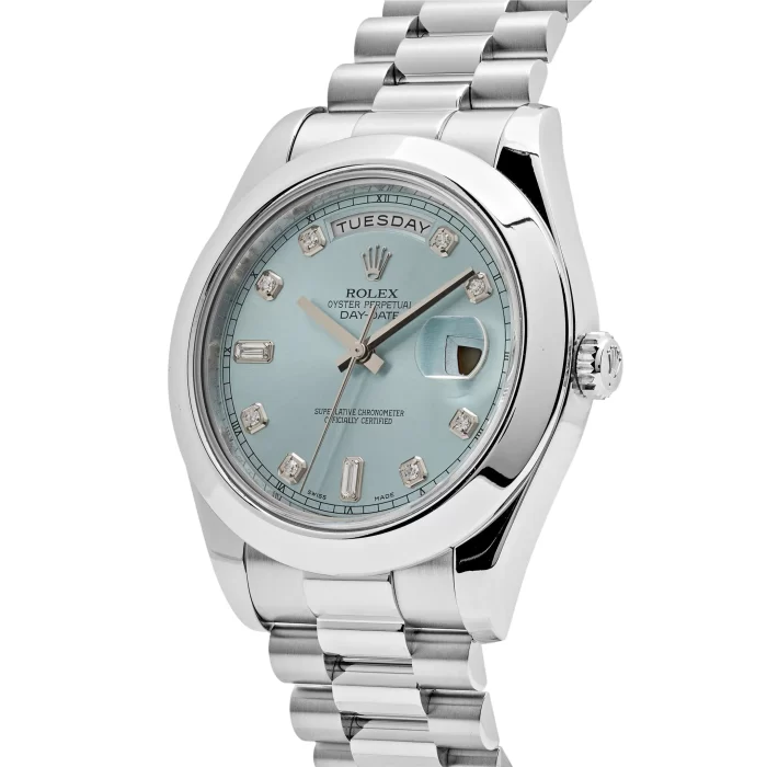 Rolex Day-Date II 218206 Platinum Blue Diamond Dial - 图片 5