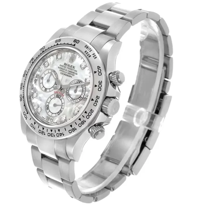 Rolex Cosmograph Daytona 116509-0064 White Gold Mother Of Pearl Diamond Dial - 图片 5