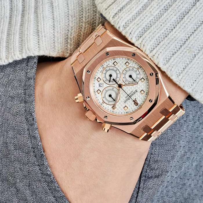 Audemars Piguet Royal Oak 26022OR.OO.D088CR.01 Chronograph Rose Gold White Dial - 图片 3