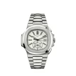 Patek Philippe Nautilus 5980/1A-019 Chronograph Date Stainless Steel White Dial