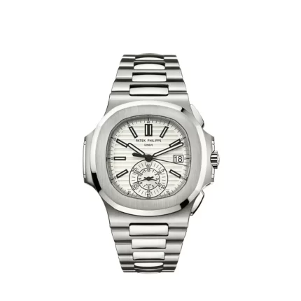 Patek Philippe Nautilus 5980/1A-019 Chronograph Date Stainless Steel White Dial