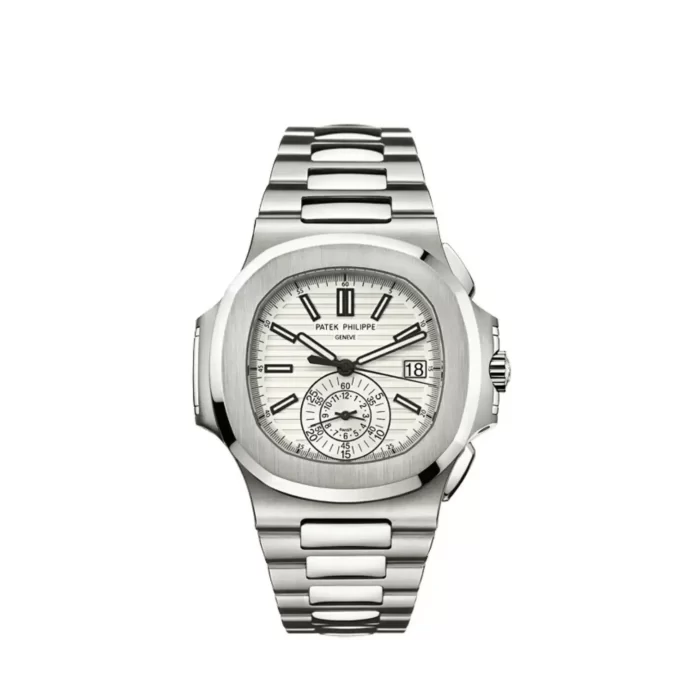 Patek Philippe Nautilus 5980/1A-019 Chronograph Date Stainless Steel White Dial - 图片 1