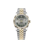 Rolex Datejust 126233 'Wimbledon' Stainless Steel Yellow Gold Slate Dial Jubilee