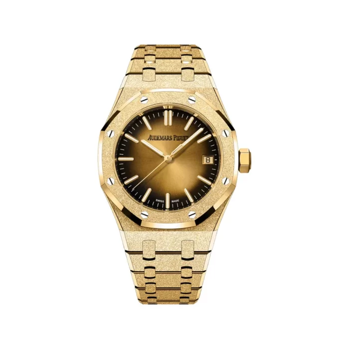 Audemars Piguet Royal Oak 15550BA.GG.1356BA.01 Frosted Yellow Gold Smoked Yellow Dial - 图片 2