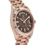 Rolex Day-Date 228235 Rose Gold Chocolate Baguette Diamond Dial - 图片 5