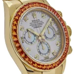 Rolex Daytona 116578SACO Yellow Gold Sapphire Bezel Mother Of Pearl Dial - 图片 2