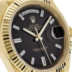 Rolex Day-Date 228238 Yellow Gold Black Baguette Diamond Dial - Image 8