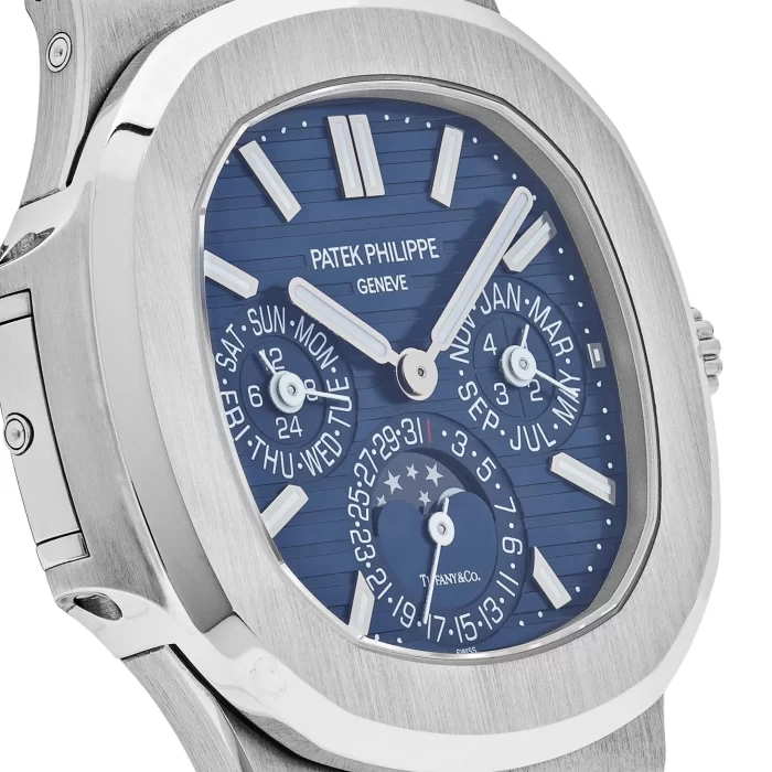 Patek Philippe Nautilus 5740/1G-001 'Tiffany & Co.' Perpetual Calendar Moon Phases White Gold Blue Dial - 图片 5