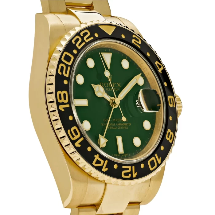 Rolex GMT-Master II 116718 Yellow Gold Green Dial Black Bezel - 图片 3