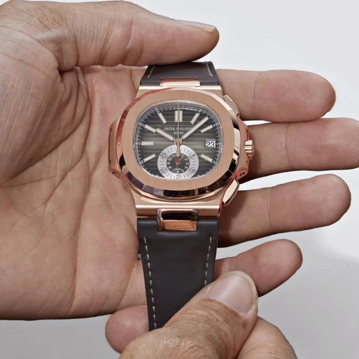 Patek Philippe Nautilus 5980R-001 Chronograph Date Rose Gold Brown Dial - 图片 2
