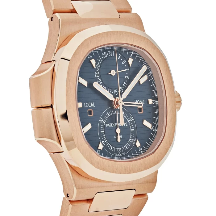 Patek Philippe Nautilus 5990/1R-001 Travel Time Flyback Chronograph Rose Gold Blue Dial (2024) - 图片 4