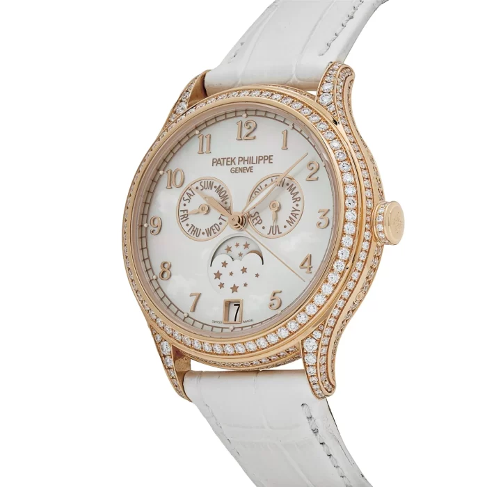 Patek Philippe Complications 4948R-001 Annual Calendar Moon Phases Rose Gold Mother-of-Pearl Dial Diamond Bezel - 图片 5