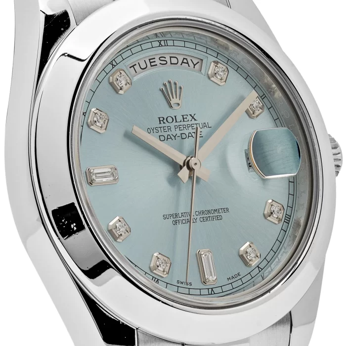 Rolex Day-Date II 218206 Platinum Blue Diamond Dial - 图片 3