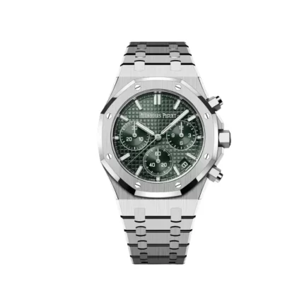 Audemars Piguet Royal Oak 26240ST.OO.1320ST.04 Selfwinding Chronograph '50th Anniversary' Stainless Steel Khaki Green Dial