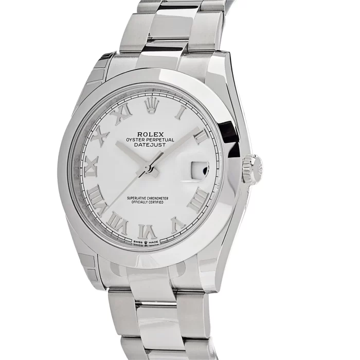Rolex Datejust 126300 Stainless Steel White Roman Dial Oyster - 图片 3