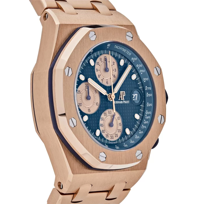 Audemars Piguet Royal Oak Offshore 26238OR.OO.2000OR.01 Chronograph 'Brick' Rose Gold Blue Dial - 图片 3