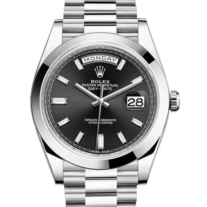 Rolex Day-Date 40 Presidential Black dial, Smooth Bezel, President bracelet, Watch 228206-0013 - 图片 2