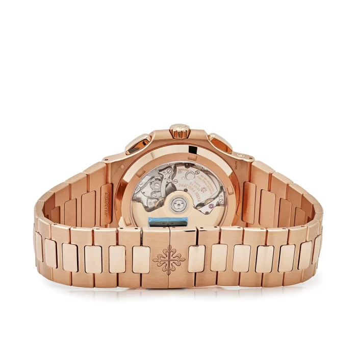 Patek Philippe Nautilus 5990/1R-001 Travel Time Chronograph Rose Gold Blue Dial - 图片 4