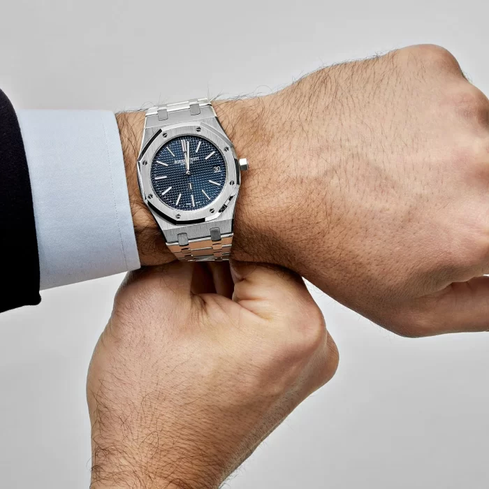 Audemars Piguet Royal Oak 15202ST.OO.1240ST.01 'Jumbo' Extra-Thin Stainless Steel Blue Dial - 图片 5